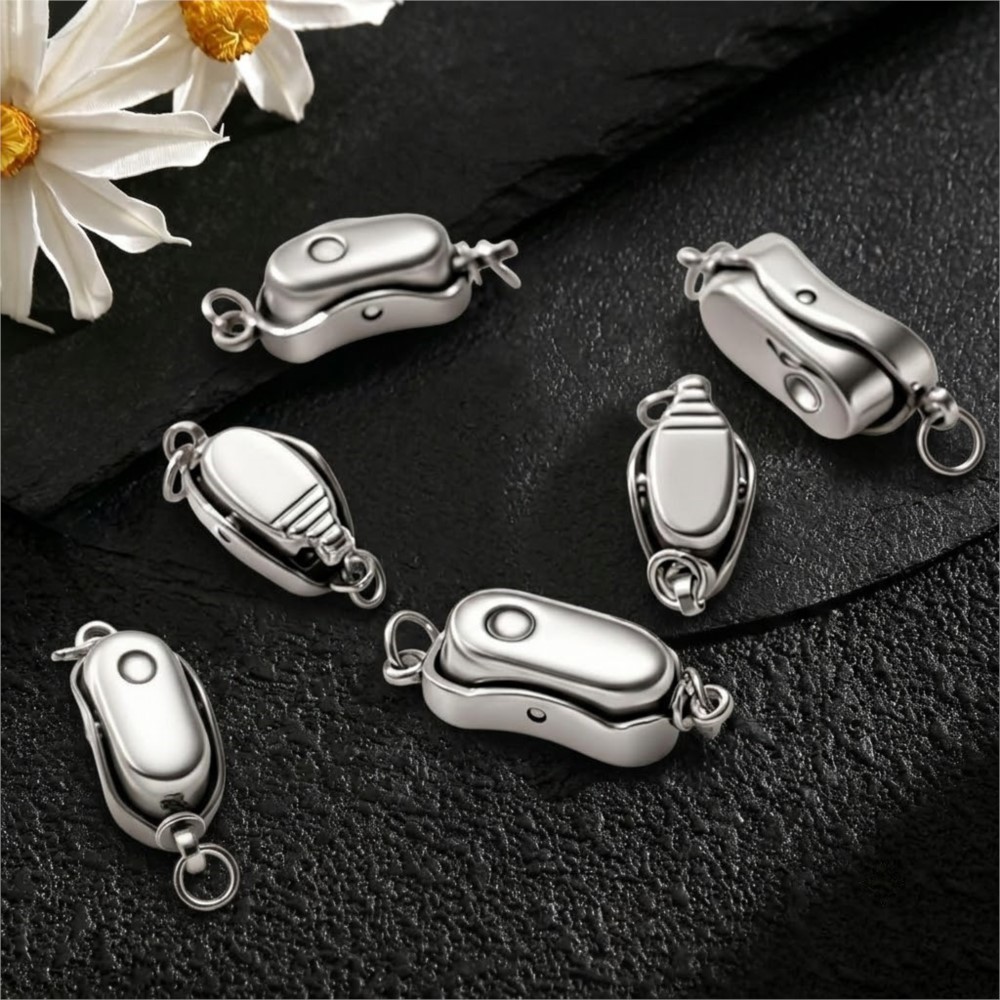 2/5Pcs Stainless Steel Peanut  - Pearl Trim Chain recension och pris