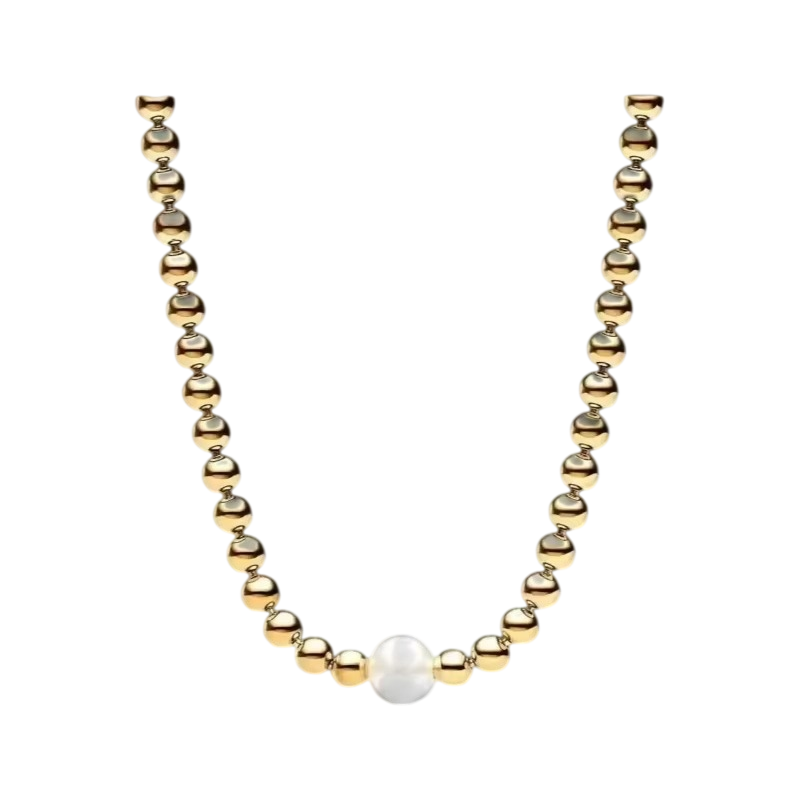New S925 Silver Lock with Pear - Pearl Trim Chain recension och pris