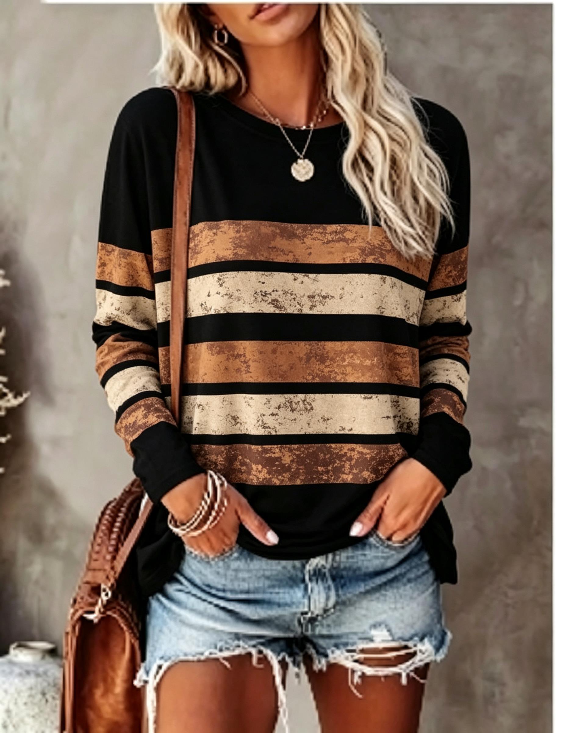 Women Long Sleeve T‑Shirt Vint - Embellish Knit recension och pris