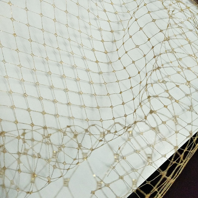 Diamond Lattice Black Net Fabr - Crystal Mesh Fabric recension och pris