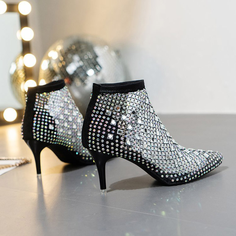 2025 Summer Mesh Sandals Boots - Crystal Mesh Fabric recension och pris