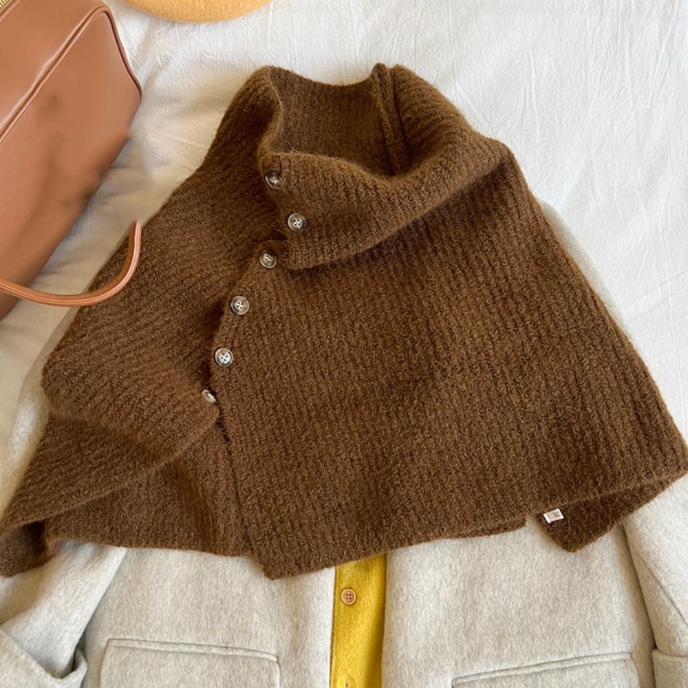 Classic Button Knitted Shawl W - Embellish Knit recension och pris